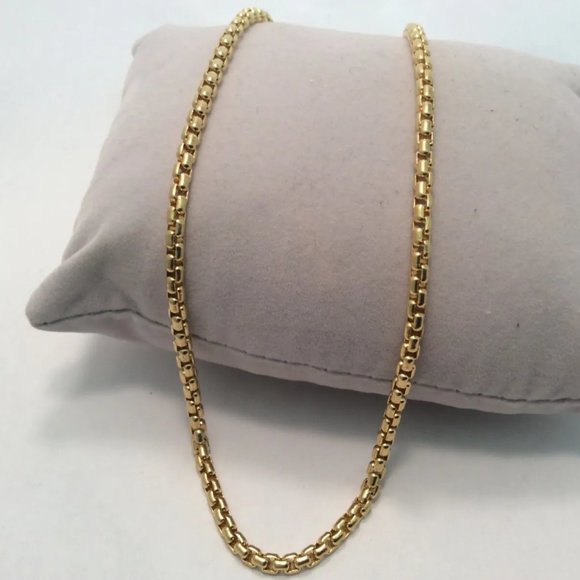14k Yellow Real Solid Gold Rolo Box Link Heavy Necklace Chain 26''40.30 grams